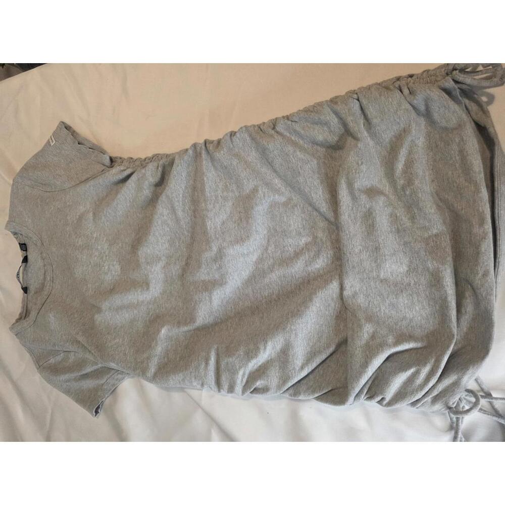 Calvin Klein Jeans Gray Ruched Side Dress Small